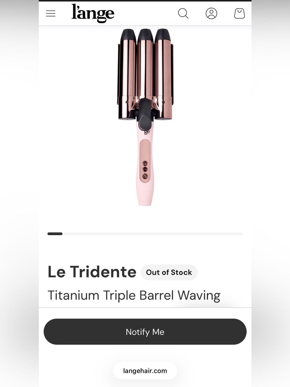 L’ange Le Tridente Titanium Triple Barrel Waving Iron